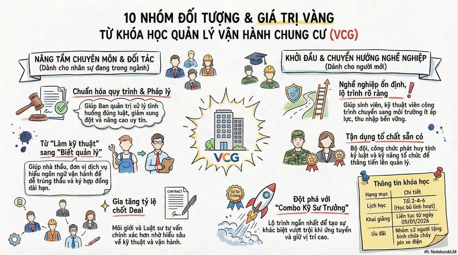 KHÓA HỌC QUẢN LÝ VẬN HÀNH TÒA NHÀ & CHUNG CƯ CHUẨN PHÁP LÝ